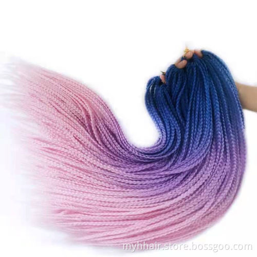 22 Roots/pack Ombre Three Tone Synthetic Braiding Hair extension Heat Fiber Bulk toupee Crochet braids toupee 24 inch box braid